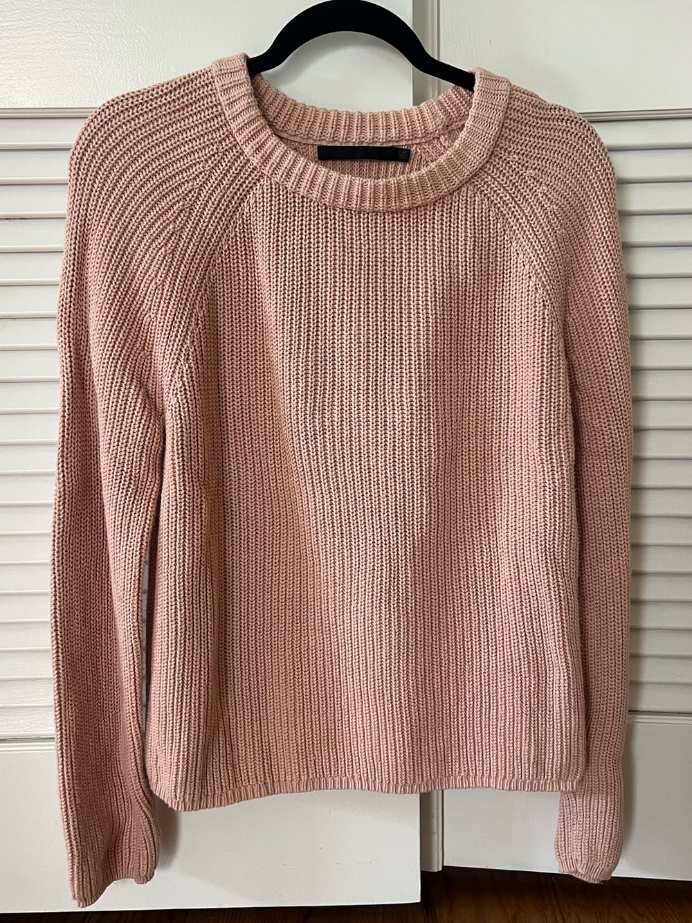 Jenni Kayne Pink Cotton Fisherman Crew Neck Sweater M